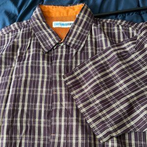 Canyon River Blues Brown Plaid Button-Up Shirt Large